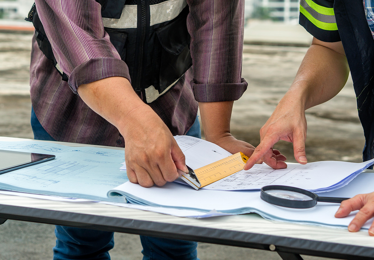 low section men working table